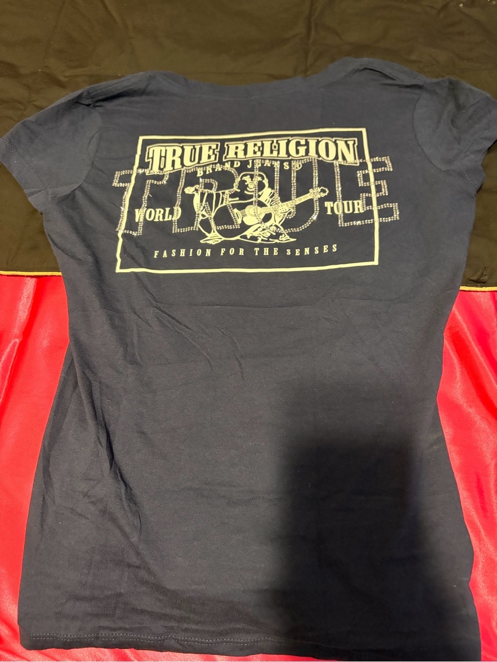 Navy blue true religion v neck